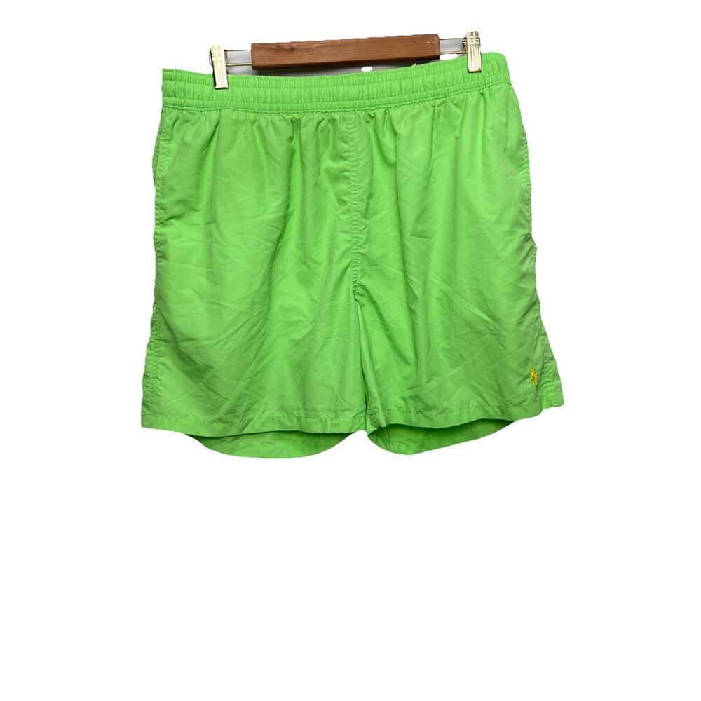 Vintage 90s Polo Ralph Lauren Swim Trunk Shorts Mens XXL Green Lined Pockets